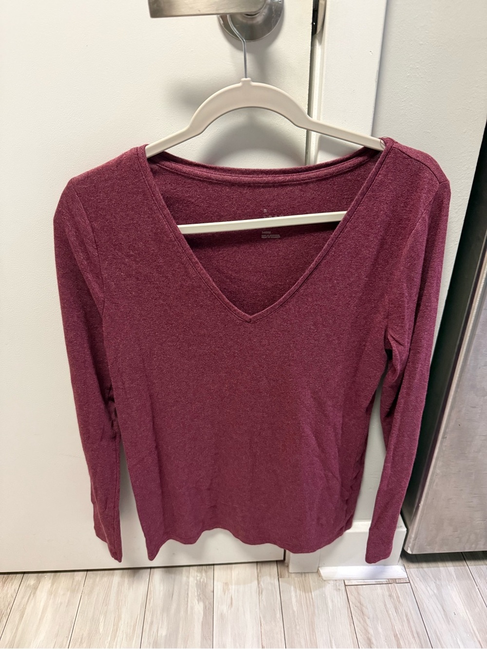 a new day Women's V-Neck Long Sleeve Top - Plum